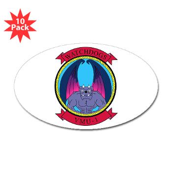 MUAVS1 - M01 - 01 - Marine Unmanned Aerial Vehicle Sqdrn 1 - Sticker (Oval 10 pk) - Click Image to Close